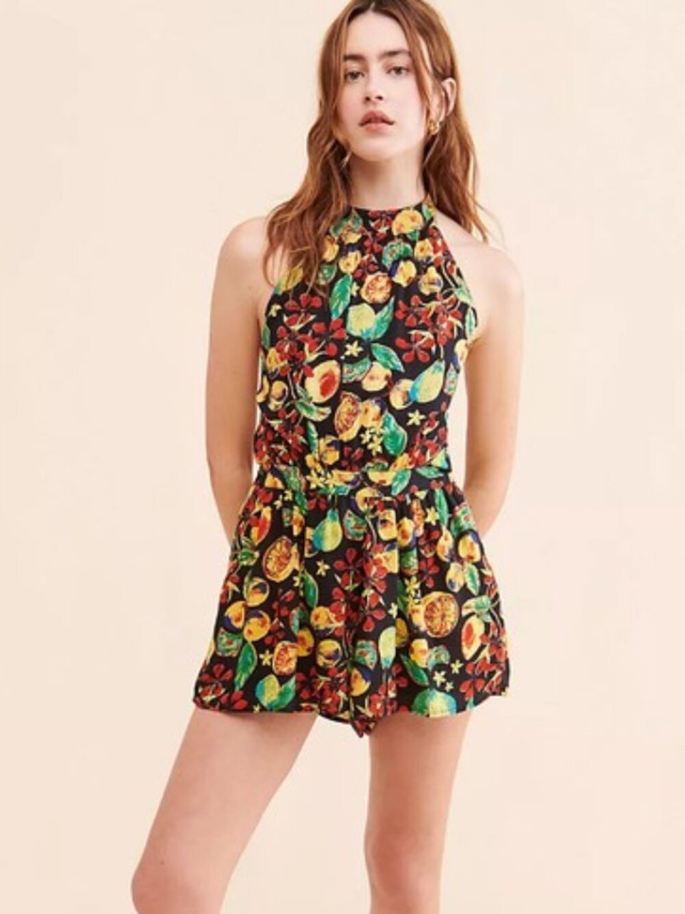 Free People Coral Tides Romper